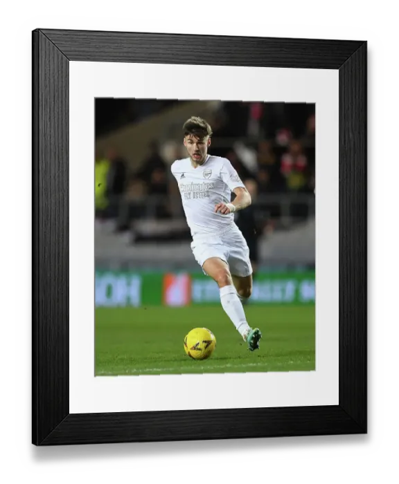 Framed Print : Arsenal's Kieran Tierney in Action during FA Cup Match against Oxford United