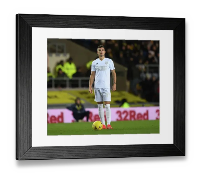 Framed Print : Granit Xhaka in Action: Arsenal vs Oxford United, FA Cup 2023 Framed Print : Granit Xhaka in Action: Arsenal vs Oxford United, FA Cup 2023