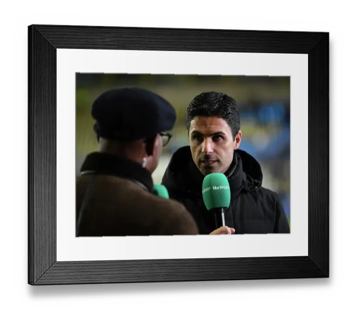 Framed Print : Arsenal Manager Mikel Arteta Pre-Match Interview: FA Cup Third Round Clash vs Oxford United Framed Print : Arsenal Manager Mikel Arteta Pre-Match Interview: FA Cup Third Round Clash vs Oxford United