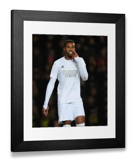 Framed Print : Gabriel of Arsenal in FA Cup Action Against Oxford United