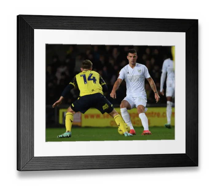 Framed Print : Granit Xhaka in Action: Arsenal vs. Oxford United, FA Cup 2023 Framed Print : Granit Xhaka in Action: Arsenal vs. Oxford United, FA Cup 2023