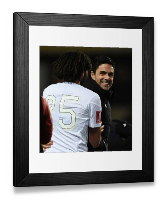 Framed Print : Arsenal's FA Cup Victory: Mikel Arteta Celebrates with Mo Elneny after Oxford United Match Framed Print : Arsenal's FA Cup Victory: Mikel Arteta Celebrates with Mo Elneny after Oxford United Match