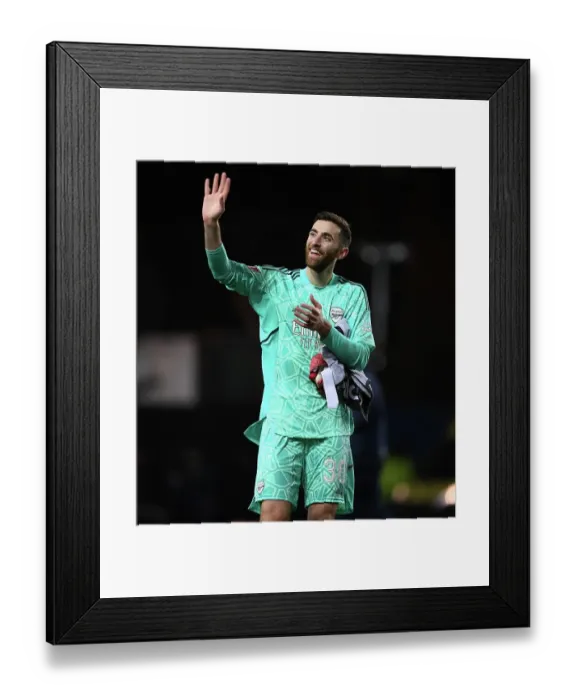 Framed Print : Arsenal Celebrates FA Cup Victory over Oxford United: Matt Turner's Triumphant Wave Framed Print : Arsenal Celebrates FA Cup Victory over Oxford United: Matt Turner's Triumphant Wave