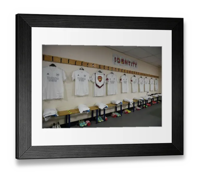 Framed Print : Arsenal's Red-Free Changing Room: Oxford United vs Arsenal, FA Cup 2023 Framed Print : Arsenal's Red-Free Changing Room: Oxford United vs Arsenal, FA Cup 2023