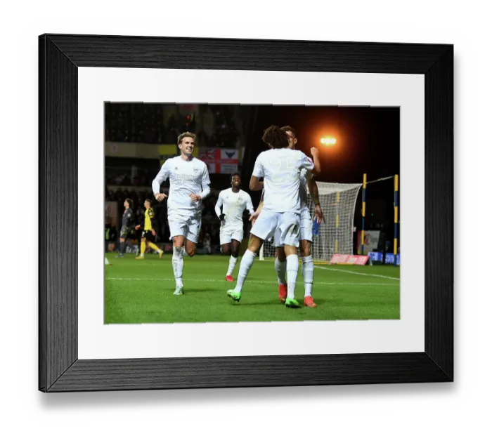 Framed Print : Arsenal's Elneny, Xhaka, and Holding: United in Celebration after First FA Cup Goal vs. Oxford
