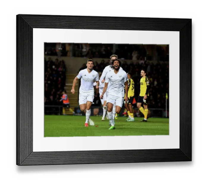Framed Print : Arsenal's Mo Elneny Scores First Goal in FA Cup Third Round Win Over Oxford United
