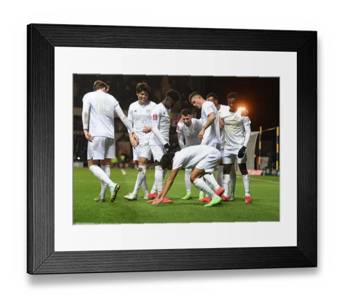 Framed Print : Arsenal Celebrates First Goal in FA Cup Third Round Against Oxford United