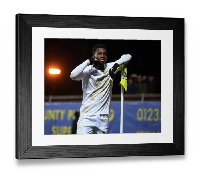Framed Print : Arsenal's Eddie Nketiah Scores in FA Cup Third Round Victory over Oxford United Framed Print : Arsenal's Eddie Nketiah Scores in FA Cup Third Round Victory over Oxford United