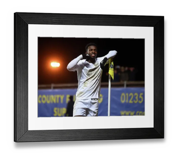Framed Print : Eddie Nketiah Stuns Oxford United with FA Cup Upset Goal for Arsenal