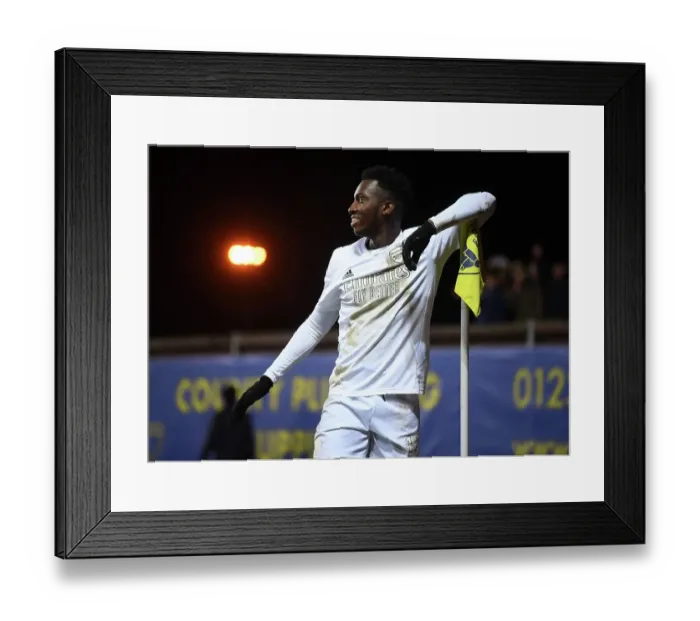 Framed Print : Eddie Nketiah Scores the Decisive Goal: Arsenal's FA Cup Triumph over Oxford United