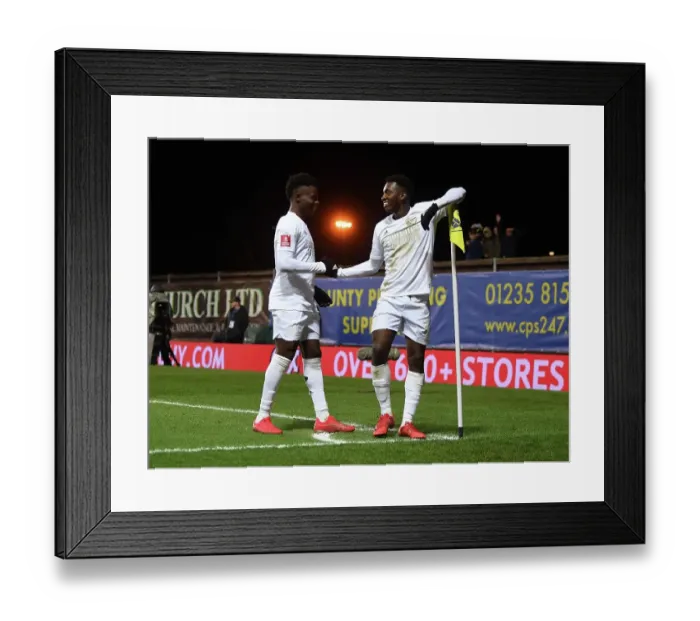 Framed Print : Arsenal's Eddie Nketiah and Bukayo Saka Celebrate Goals in FA Cup Victory over Oxford United Framed Print : Arsenal's Eddie Nketiah and Bukayo Saka Celebrate Goals in FA Cup Victory over Oxford United