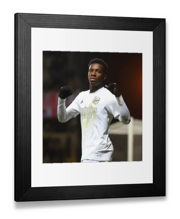 Framed Print : Arsenal's Eddie Nketiah Scores Second Goal in FA Cup Third Round Win Against Oxford United