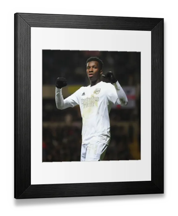 Framed Print : Eddie Nketiah Stuns Oxford United: Arsenal's Upset FA Cup Victory