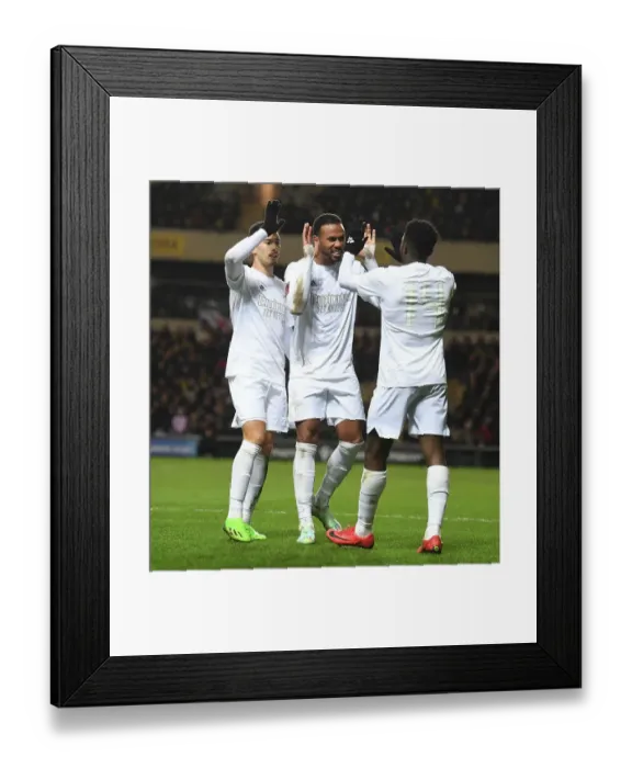 Framed Print : Arsenal's Eddie Nketiah and Gabriel Martinelli Celebrate FA Cup Goals vs Oxford United Framed Print : Arsenal's Eddie Nketiah and Gabriel Martinelli Celebrate FA Cup Goals vs Oxford United