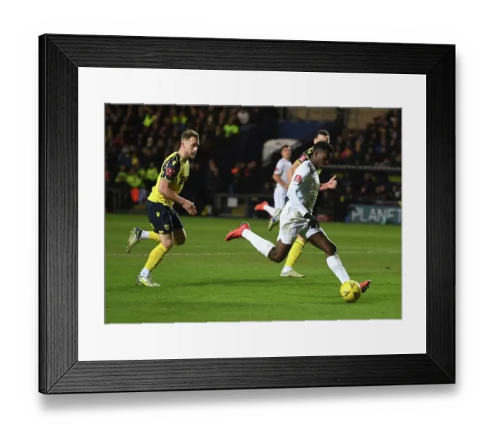 Framed Print : Eddie Nketiah Scores Hat-Trick: Arsenal Cruises Past Oxford United in FA Cup Third Round