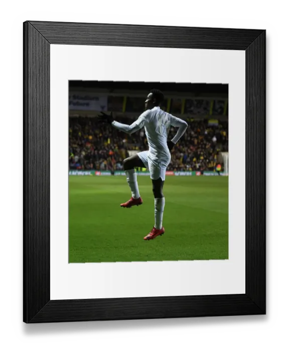 Framed Print : Arsenal's Eddie Nketiah Scores Hat-trick: FA Cup Victory over Oxford United