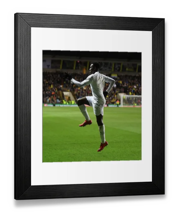 Framed Print : Arsenal's Eddie Nketiah Scores Third Goal in FA Cup Win Over Oxford United