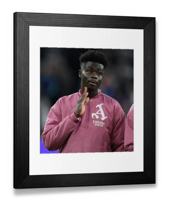 Framed Print : Arsenal's Bukayo Saka Gears Up for Tottenham Showdown - Premier League 2022-23 Framed Print : Arsenal's Bukayo Saka Gears Up for Tottenham Showdown - Premier League 2022-23