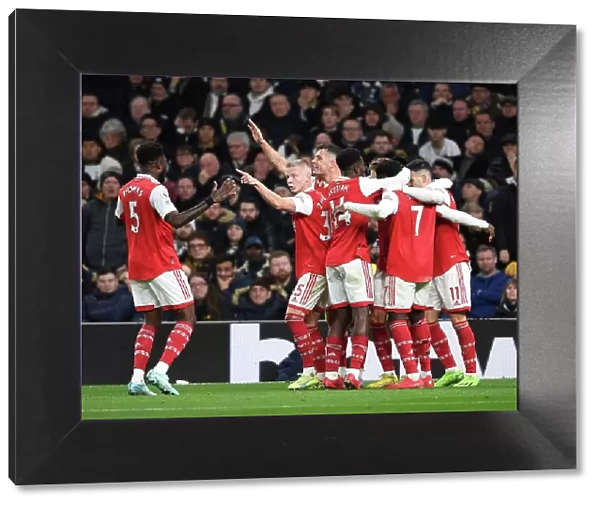 Arsenal's Martin Odegaard Scores and Celebrates Against Tottenham (2022-23)