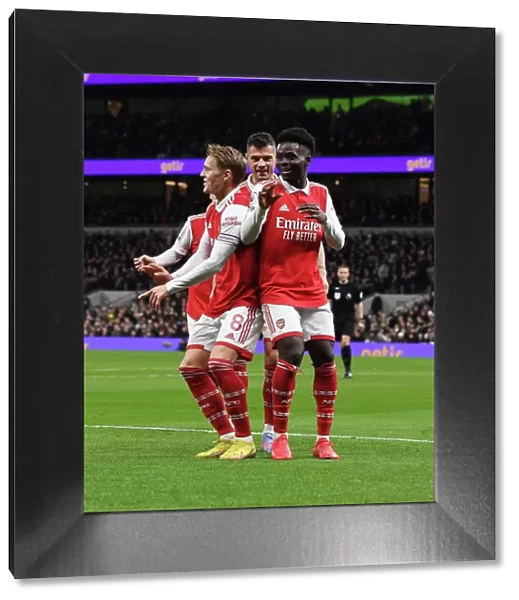 Saka, Odegaard, Xhaka: Arsenal's Triumphant Start to 2023 with Goal Celebration vs. Tottenham