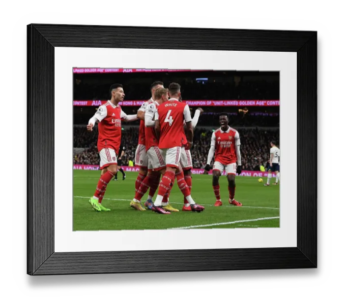 Framed Print : Bukayo Saka's Thrilling Goal: Arsenal Triumphs Over Tottenham Hotspur in 2023 Premier League Clash Framed Print : Bukayo Saka's Thrilling Goal: Arsenal Triumphs Over Tottenham Hotspur in 2023 Premier League Clash