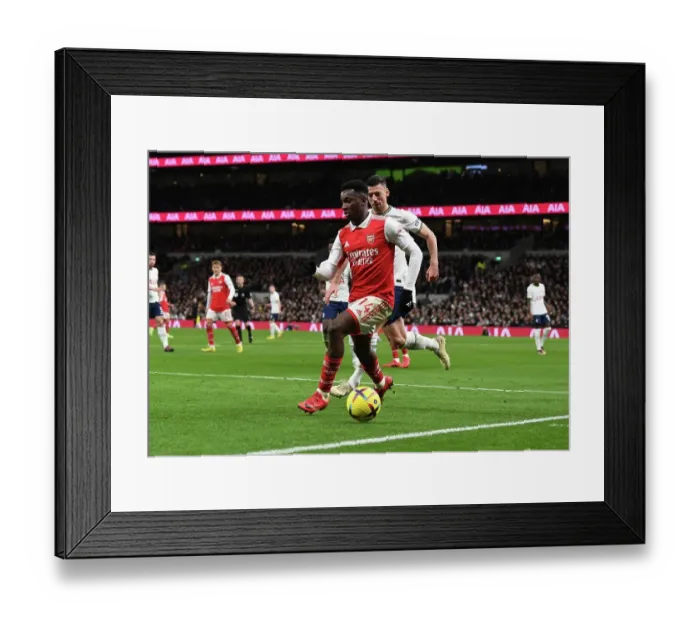 Framed Print : Arsenal's Eddie Nketiah in Action Against Tottenham Hotspur - Premier League 2022-23