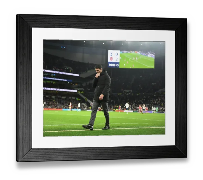 Framed Print : Mikel Arteta vs. Tottenhotpur: Arsenal vs. Spurs Showdown in the Premier League, London 2023
