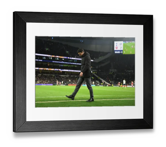 Framed Print : Mikel Arteta Leads Arsenal Against Tottenham Hotspur in Premier League Clash (2022-23)