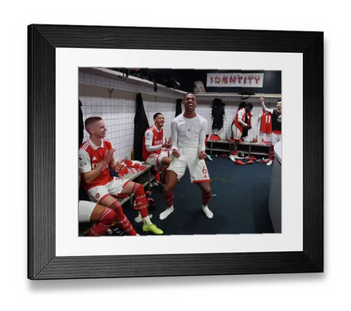 Framed Print : Gabriel's Triumph: Arsenal's Thrilling Victory Over Tottenham in the Premier League (2022-23)