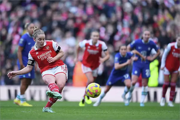Arsenal Women's Kim Little Scores Penalty at Emirates Stadium: Arsenal vs Chelsea (FA Women's Super League, 2022-23)
