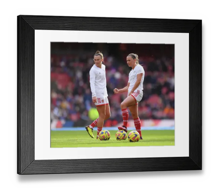 Framed Print : Arsenal's Katie McCabe Prepares for FA WSL Showdown Against Chelsea at Emirates Stadium