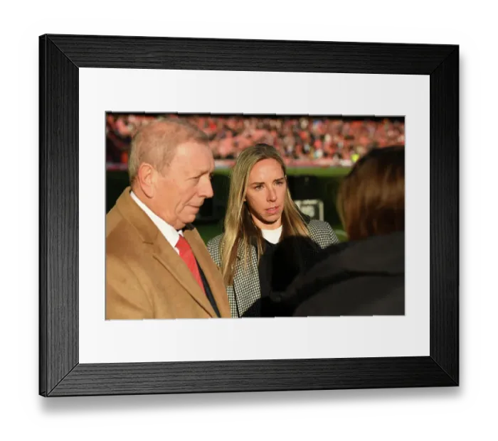 Framed Print : Arsenal Women Celebrate Jordan Nobbs and Vic Akers Awards During Arsenal vs. Chelsea (FA Women's Super League, 2022-23)