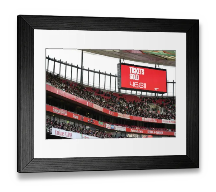Framed Print : Arsenal vs. Chelsea Women's Super League Ticket Sales Countdown at Emirates Stadium Framed Print : Arsenal vs. Chelsea Women's Super League Ticket Sales Countdown at Emirates Stadium
