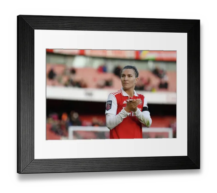 Framed Print : Arsenal Women vs Chelsea Women: Steph Catley's Emotional Moment after FA WSL Clash at Emirates Stadium