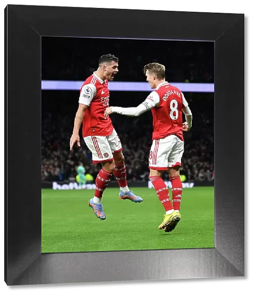 Arsenal's Unstoppable Duo: Odegaard and Xhaka's Unforgettable Goal Celebration (2022-23)