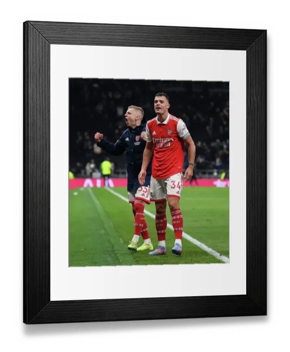 Framed Print : Arsenal's Triumph: Celebrating a Hard-Fought Victory Over Tottenham Hotspur in the Premier League 2022-23