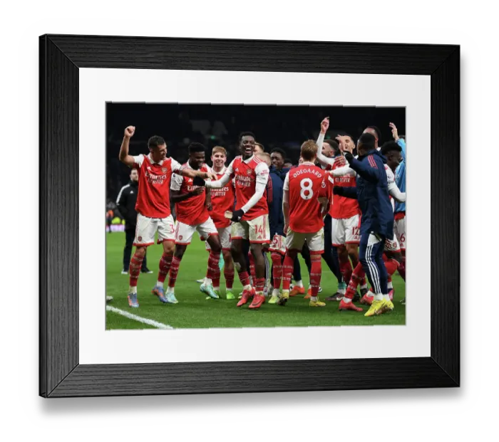 Framed Print : Arsenal Celebrate Eddie Nketiah's Goal: Tottenham vs Arsenal, Premier League 2022-23 Framed Print : Arsenal Celebrate Eddie Nketiah's Goal: Tottenham vs Arsenal, Premier League 2022-23