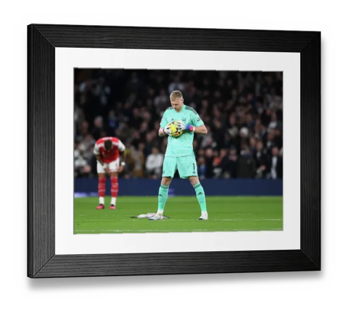 Framed Print : Arsenal's Aaron Ramsdale Prepares for Tottenham Showdown: Premier League 2022-23