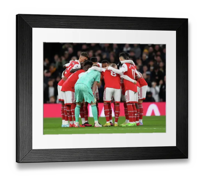 Framed Print : Arsenal Players in Pre-Match Huddle: Tottenham Hotspur vs Arsenal FC, Premier League 2022-23 Framed Print : Arsenal Players in Pre-Match Huddle: Tottenham Hotspur vs Arsenal FC, Premier League 2022-23