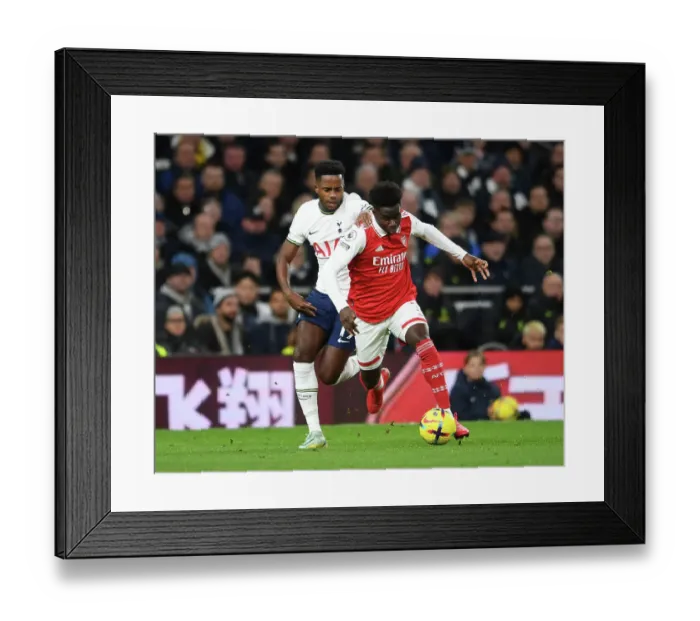 Framed Print : Saka vs Sessegnon: Battle of London Rivals in Premier League Clash (Tottenham v Arsenal 2022-23) Framed Print : Saka vs Sessegnon: Battle of London Rivals in Premier League Clash (Tottenham v Arsenal 2022-23)