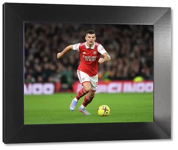Granit Xhaka: Arsenal Midfielder in Action against Tottenham in the 2022-23 Premier League Clash