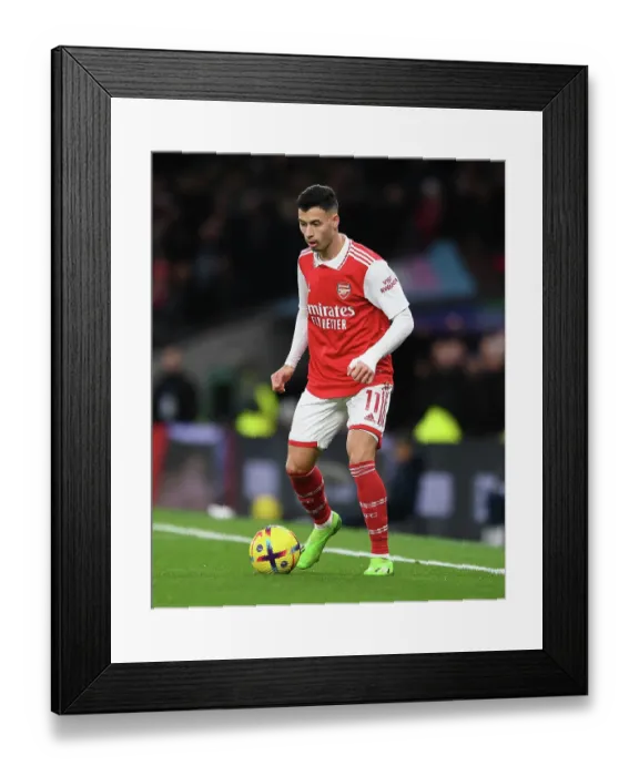Framed Print : Gabriel Martinelli in Action: Tottenham vs. Arsenal, Premier League 2022-23