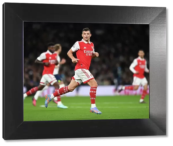 Granit Xhaka in Action: Arsenal vs. Tottenham Hotspur, Premier League 2022-23