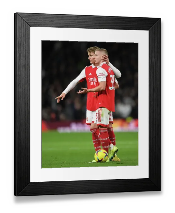 Framed Print : Arsenal's Zinchenko and Odegaard in Action against Tottenham in Premier League Clash (2022-23) Framed Print : Arsenal's Zinchenko and Odegaard in Action against Tottenham in Premier League Clash (2022-23)