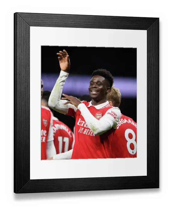 Framed Print : Bukayo Saka's Brace: Arsenal's Victory Over Tottenham Hotspur in the 2022-23 Premier League Framed Print : Bukayo Saka's Brace: Arsenal's Victory Over Tottenham Hotspur in the 2022-23 Premier League