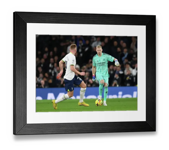 Framed Print : Arsenal's Aaron Ramsdale Stands Firm: Intense Battle Against Tottenham Hotspur in the Premier League, London 2023 Framed Print : Arsenal's Aaron Ramsdale Stands Firm: Intense Battle Against Tottenham Hotspur in the Premier League, London 2023