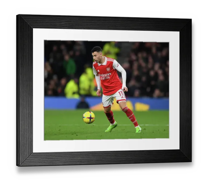 Framed Print : London Derby Thriller: Gabriel Martinelli's Unforgettable Performance - Arsenal vs. Tottenham, Premier League 2022-23