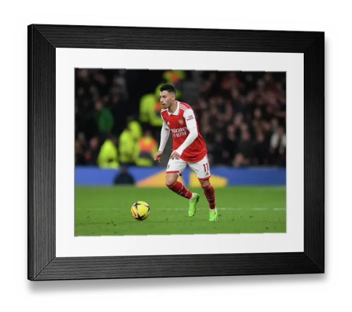 Framed Print : Gabriel Martinelli in Action: Tottenham vs Arsenal, Premier League 2022-23