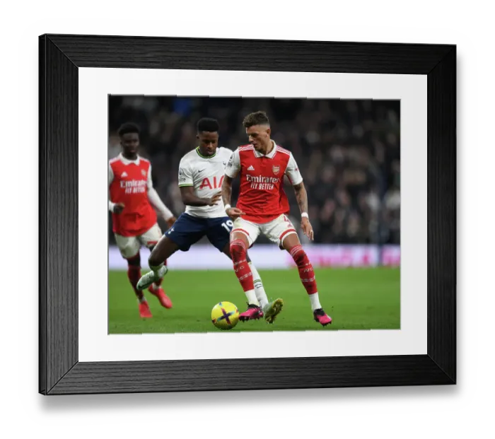 Framed Print : Clash in the Capital: White vs. Sessegnon - Tottenham vs. Arsenal, Premier League 2022-23