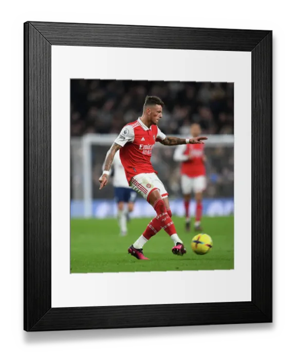 Framed Print : Arsenal's Ben White Goes Head-to-Head with Tottenham Hotspur in Intense Premier League Clash (2022-23) Framed Print : Arsenal's Ben White Goes Head-to-Head with Tottenham Hotspur in Intense Premier League Clash (2022-23)